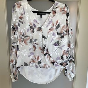 White House Black Market Faux wrap top